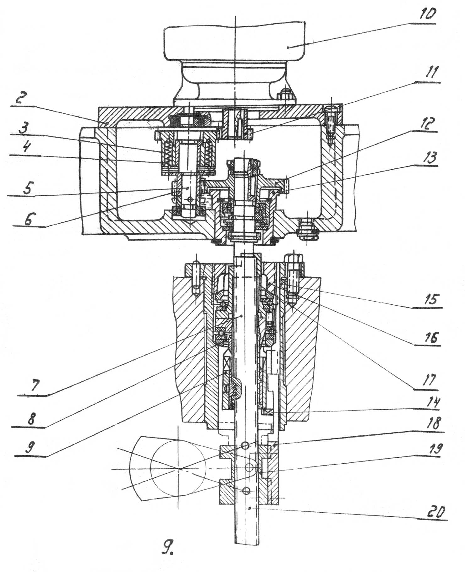 Механізм підйому рукава радіально-свердлувального верстата 2Н55
